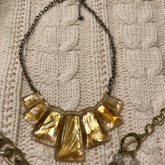 Gold statement necklace bundle - Picture 2 of 4